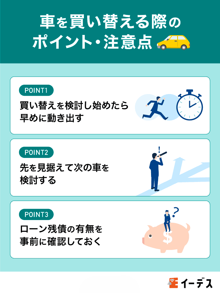 車を買い替える際のポイント・注意点