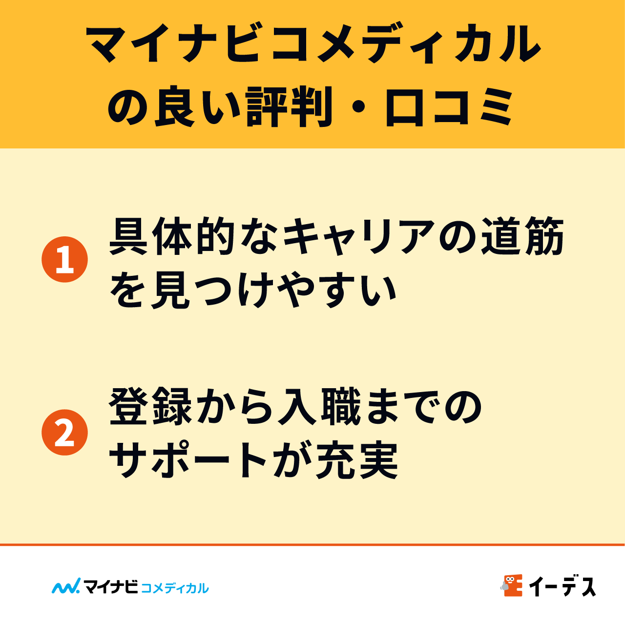 マイナビコメディカルの良い評判・口コミ