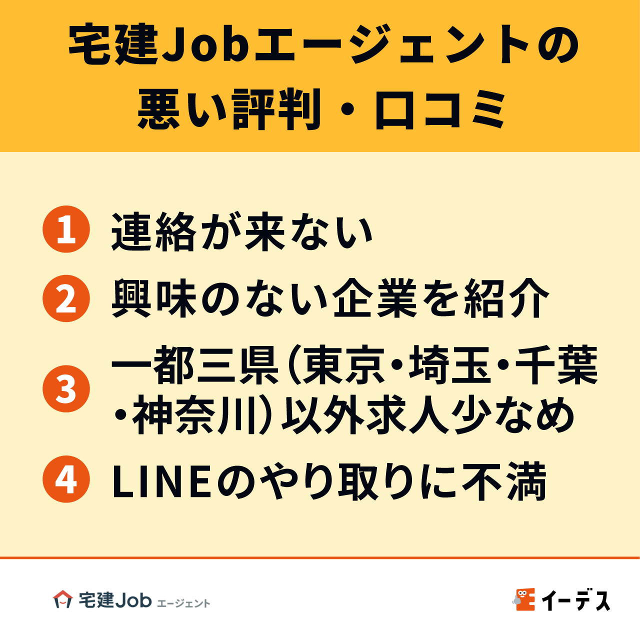 宅建Jobエージェントの悪い評判・口コミ