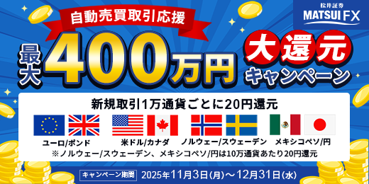 【自動売買取引応援】最大400万円大還元キャンペーン！