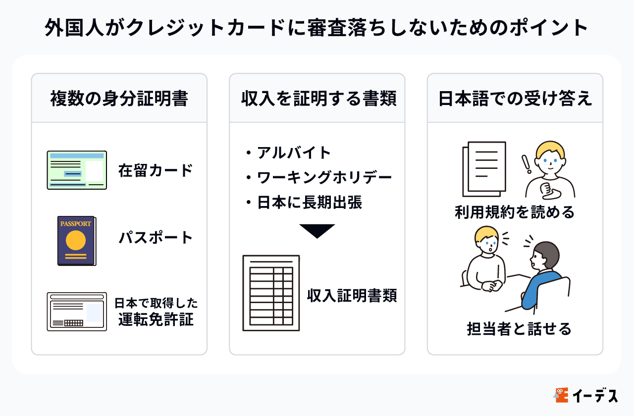 外国人がクレジットカードに審査落ちしないためのポイント