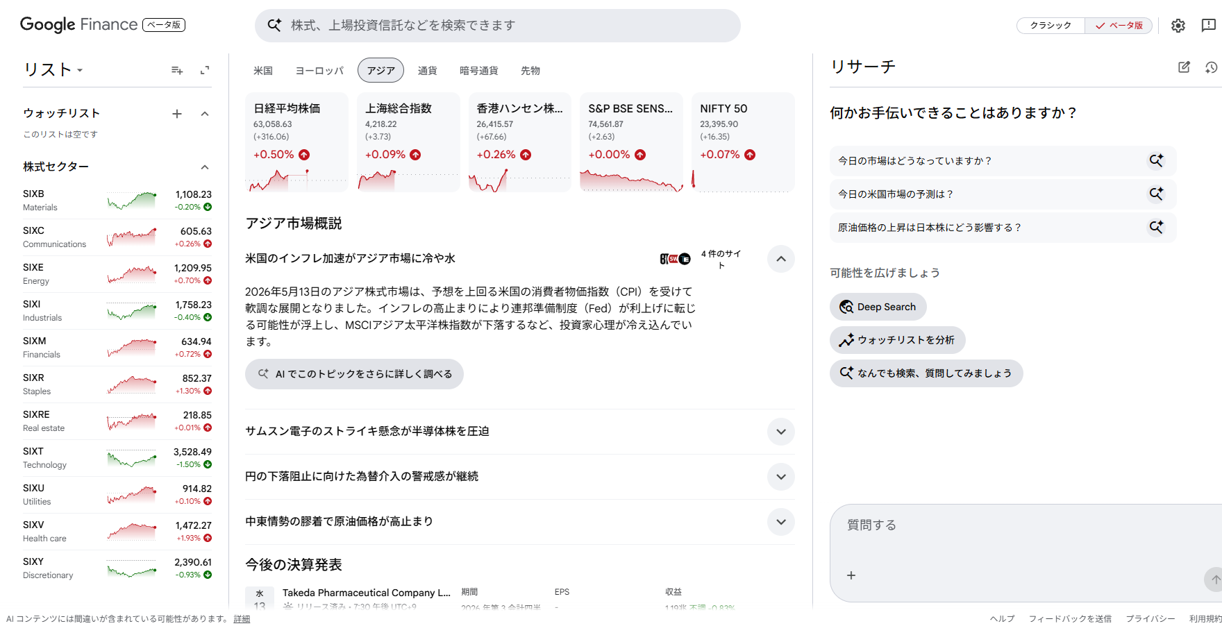 Google ファイナンス