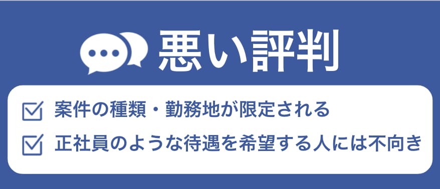 フォスターフリーランスの悪い評判・口コミ