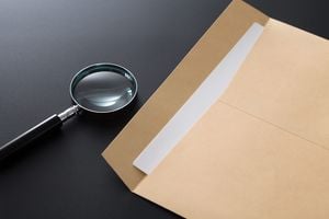 封書と虫めがね