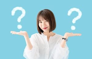 はてなを浮かべた女性